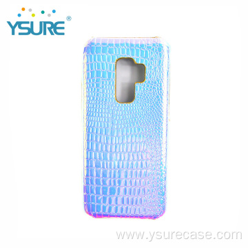 Simple design Bling leather oil side phone case